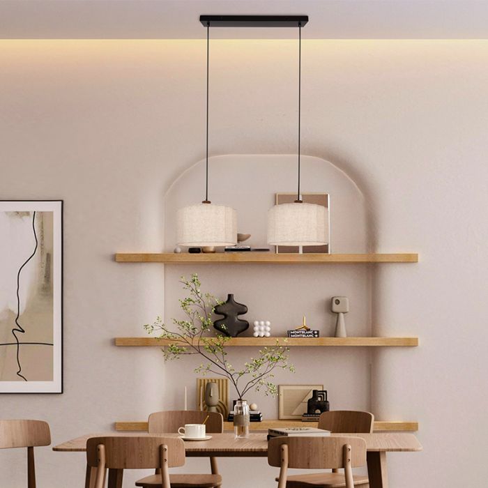 Rustic pendant light beige, Loulou