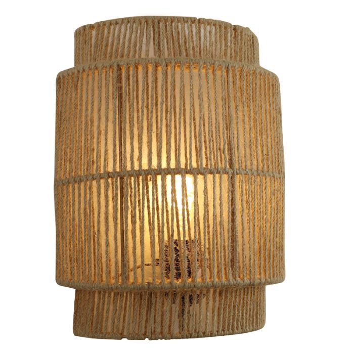 Rustic wall light brown, Selena, with switch