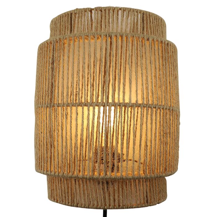 Rustic wall light brown, Selena, with switch