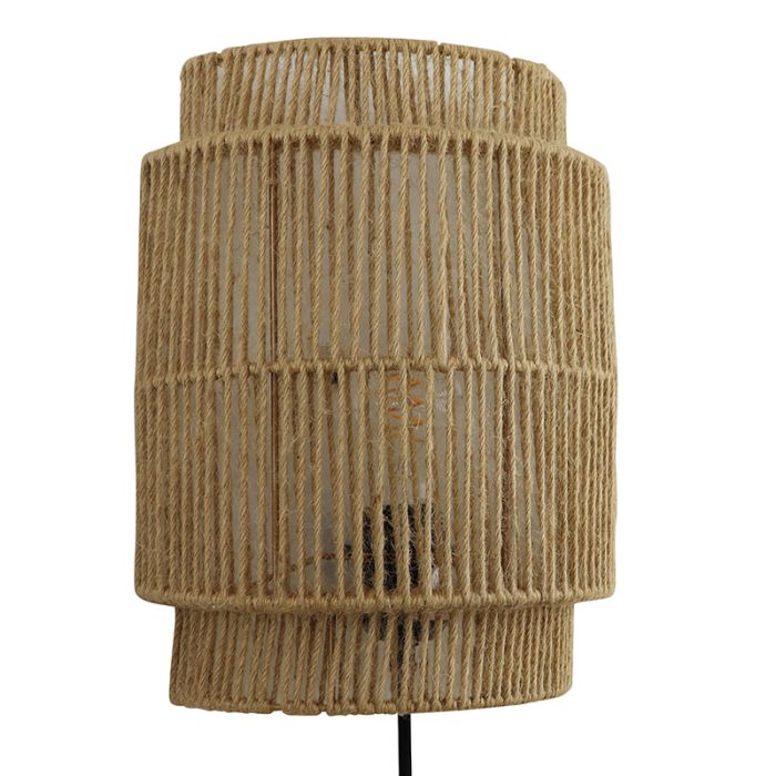 Rustic wall light brown, Selena, with switch