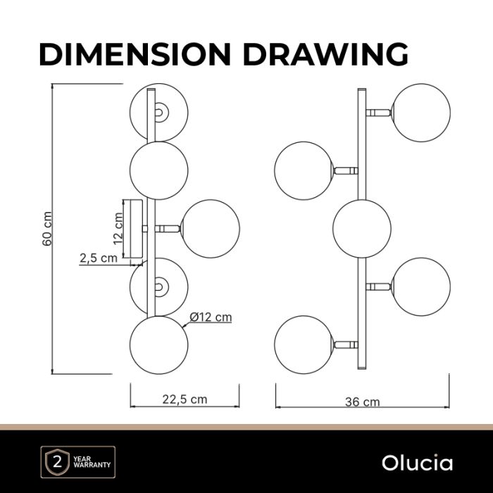 Design wall light amber, Remo