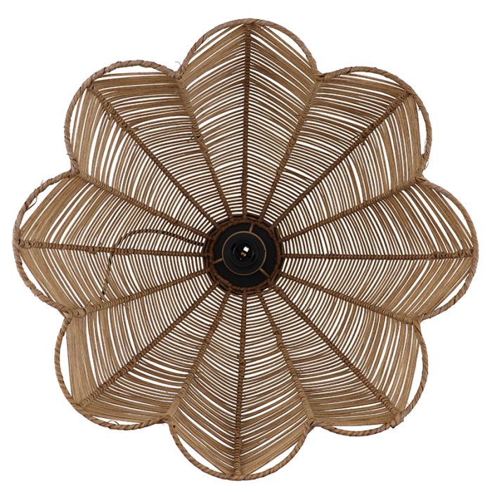 Rattan wall light brown, Heather, with switch
