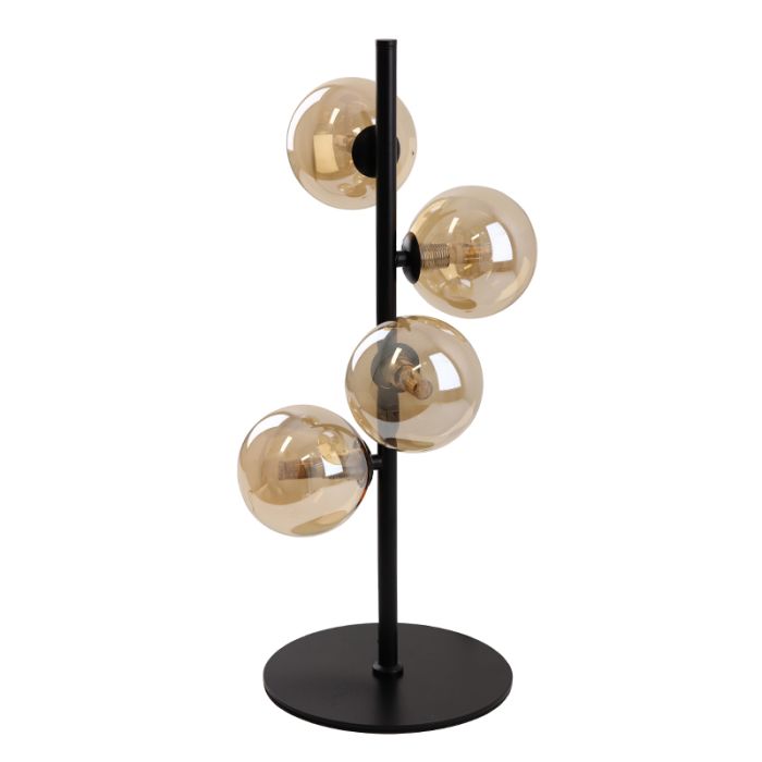 Design table lamp amber, Remo, with switch
