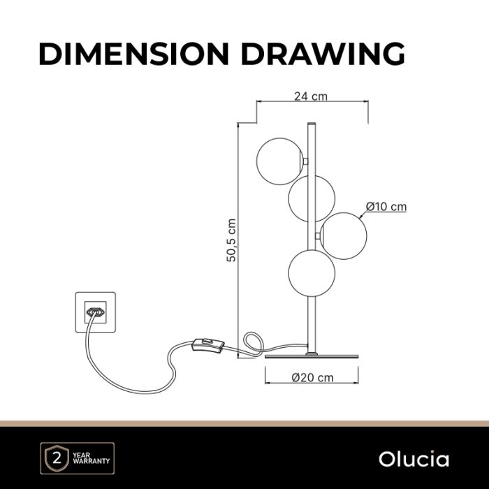 Design table lamp amber, Remo, with switch