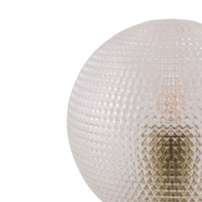 Retro table lamp transparent, Johnson, with switch