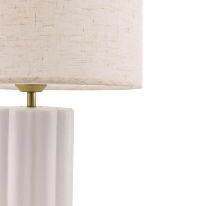 Rustic table lamp white, Juno, with switch