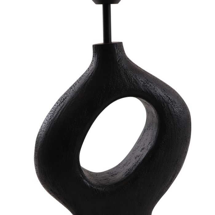 Rustic table lamp black, Bette, with switch