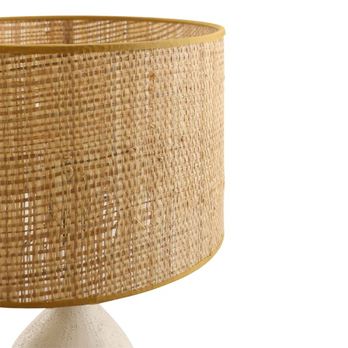 Rustic table lamp white, Bette, with switch