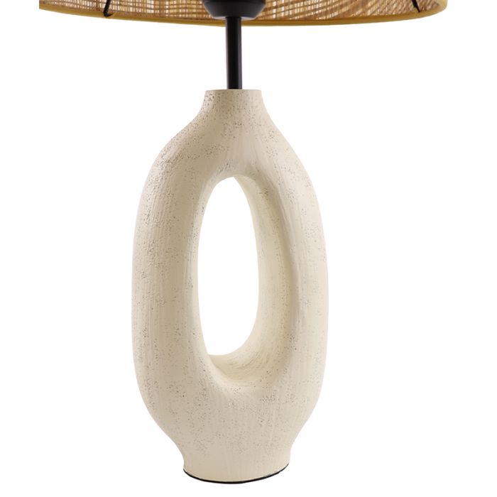Rustic table lamp white, Bette, with switch
