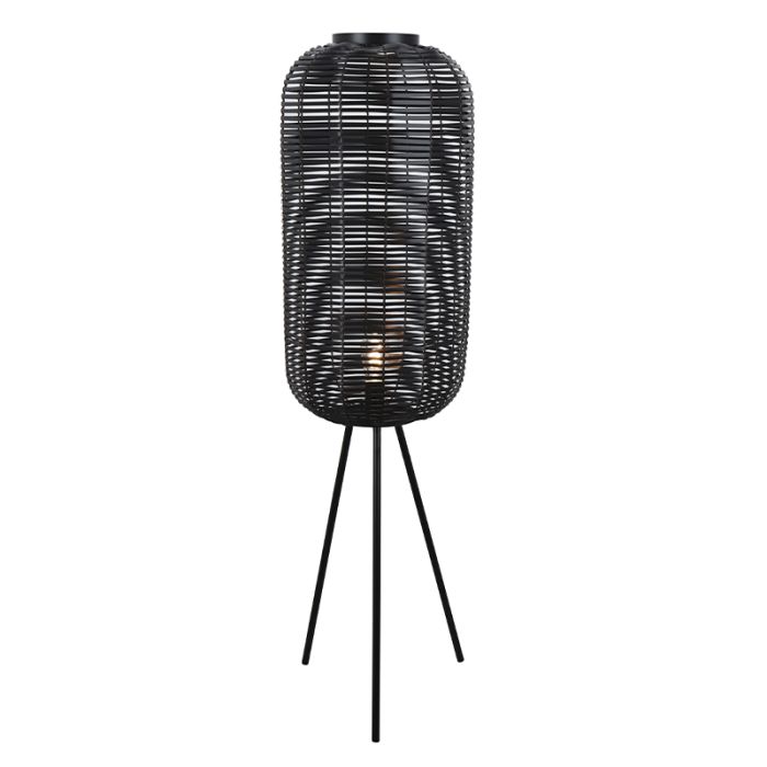 Industrial floor lamp black, Pinar, with switch