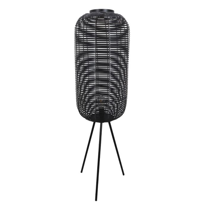 Industrial floor lamp black, Pinar, with switch