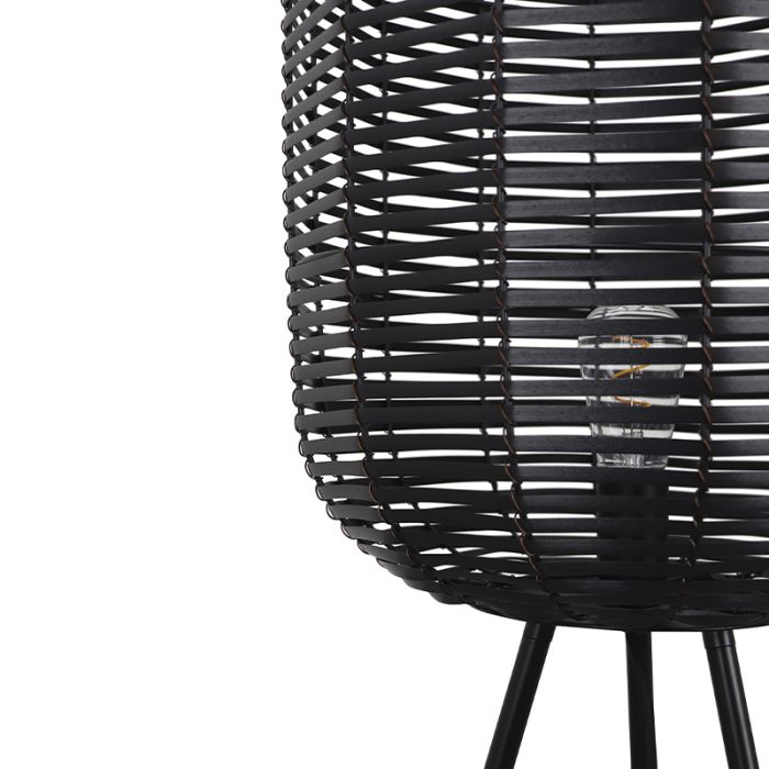 Industrial floor lamp black, Pinar, with switch