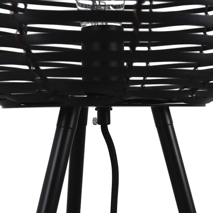 Industrial floor lamp black, Pinar, with switch