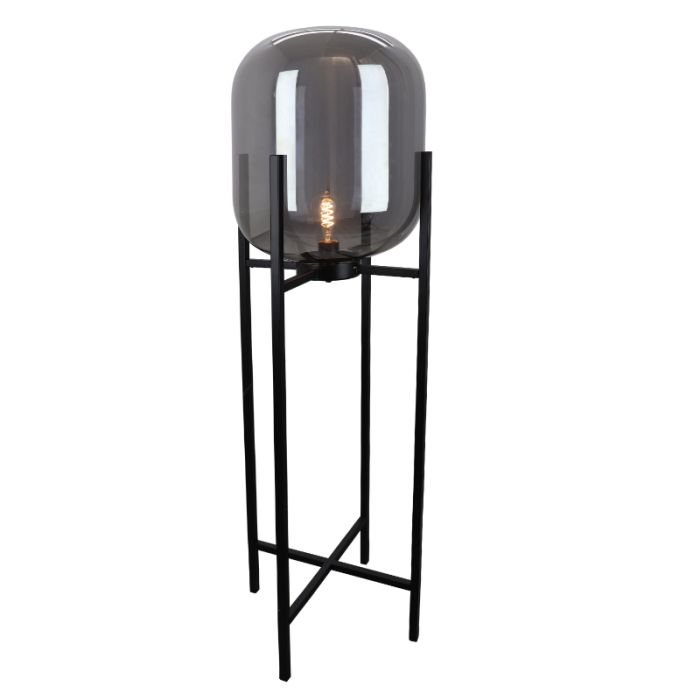 Retro floor lamp grey, Roxy, with switch