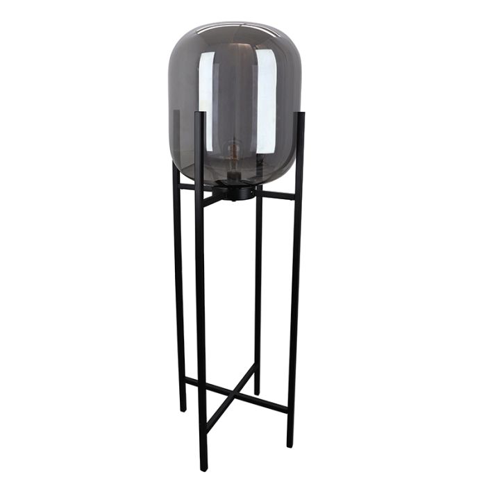 Retro floor lamp grey, Roxy, with switch