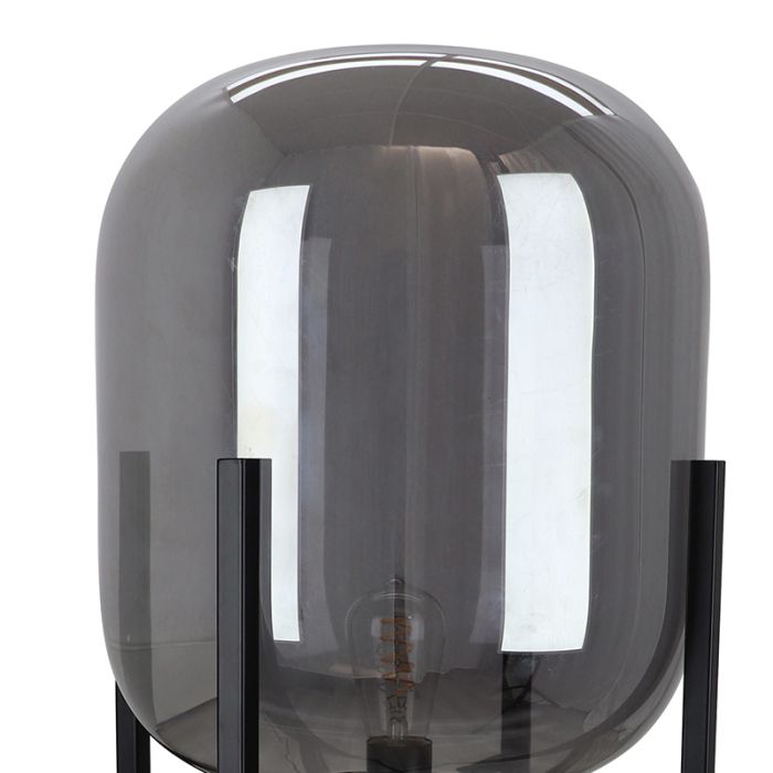 Retro floor lamp grey, Roxy, with switch