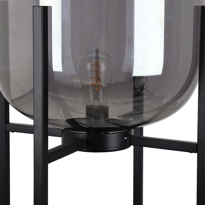 Retro floor lamp grey, Roxy, with switch