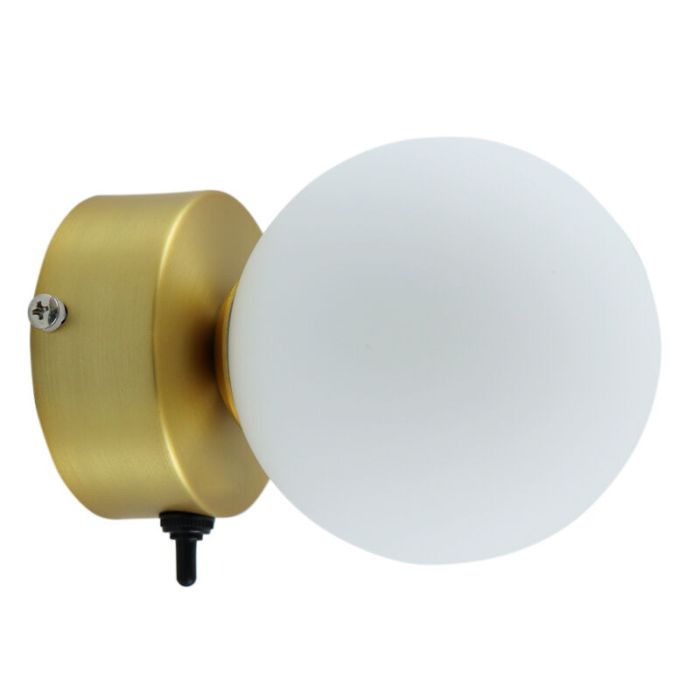 Modern bathroom wall light gold, Amer, IP44