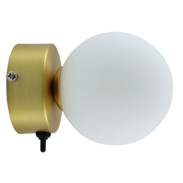 Modern bathroom wall light gold, Amer, IP44