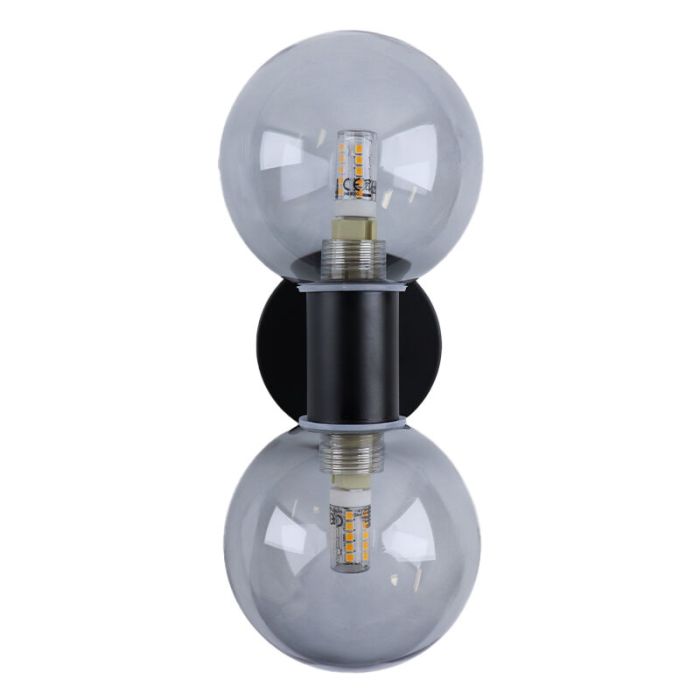 Modern bathroom wall light black, Amer, IP44
