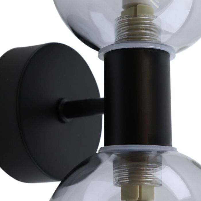 Modern bathroom wall light black, Amer, IP44