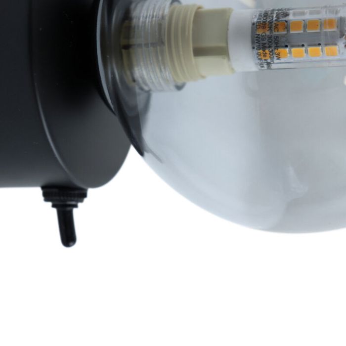 Modern bathroom wall light black, Amer, IP44