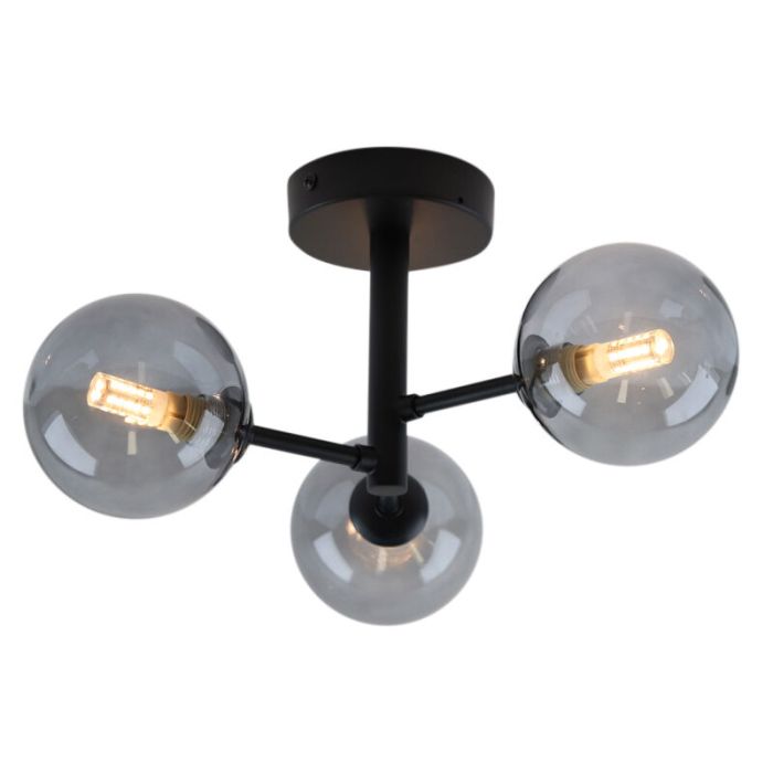 Modern bathroom ceiling light black, Amer, IP44