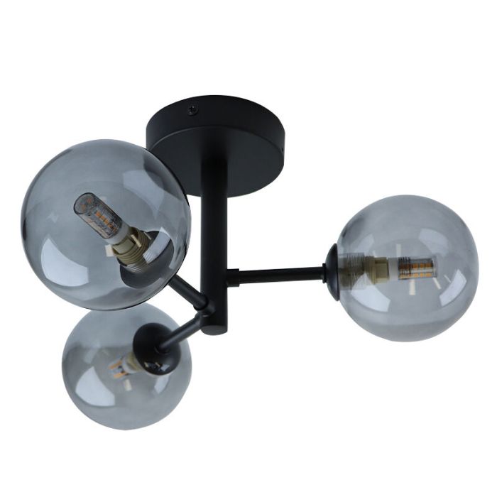 Modern bathroom ceiling light black, Amer, IP44