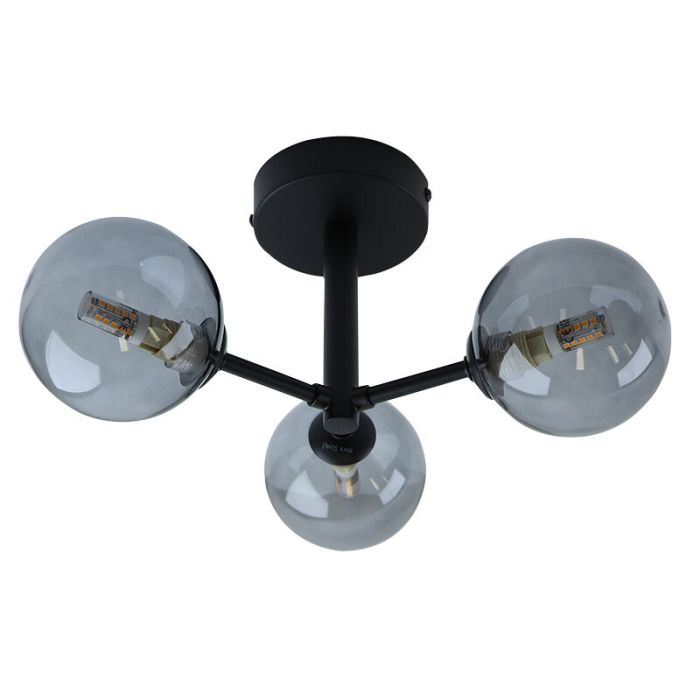 Modern bathroom ceiling light black, Amer, IP44