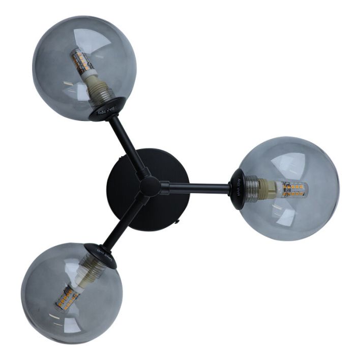 Modern bathroom ceiling light black, Amer, IP44