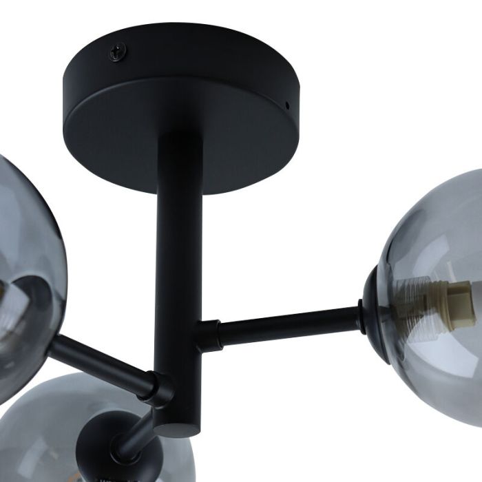 Modern bathroom ceiling light black, Amer, IP44