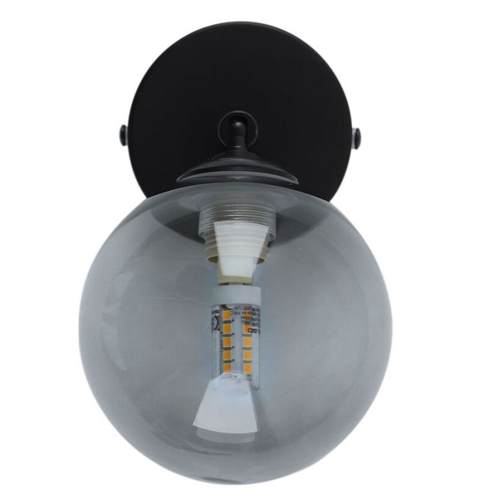 Modern bathroom wall light black, Amer, IP44