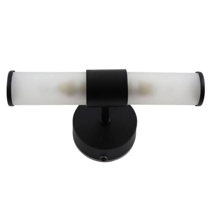 Modern bathroom wall light black, Callum, IP44