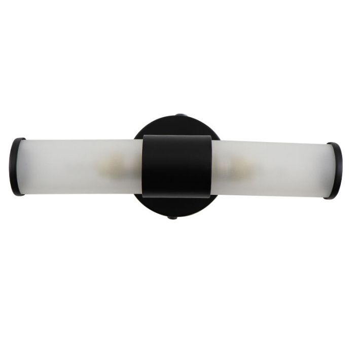 Modern bathroom wall light black, Callum, IP44