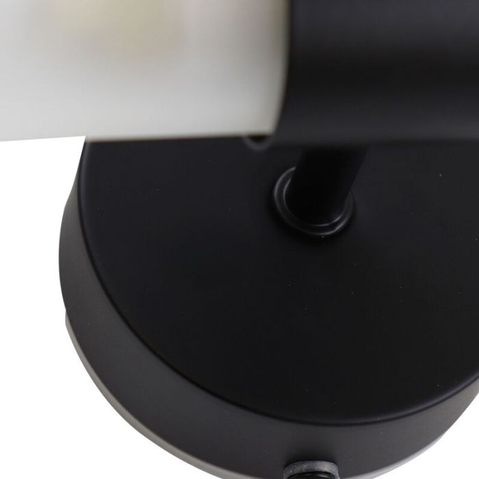 Modern bathroom wall light black, Callum, IP44