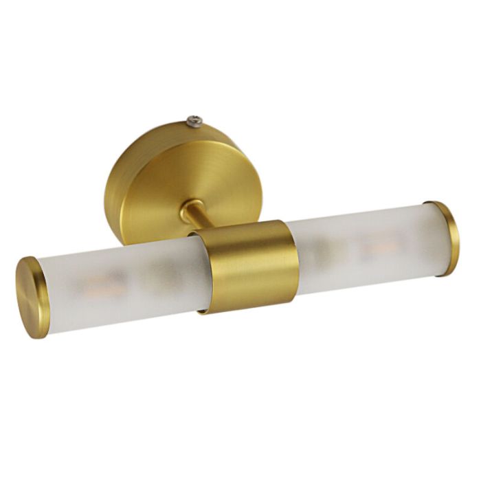 Modern bathroom wall light gold, Callum, IP44
