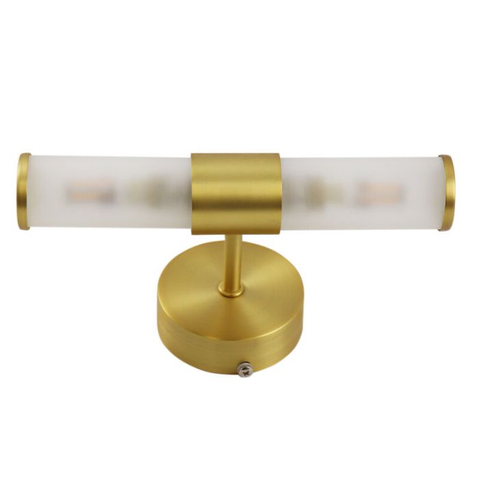 Modern bathroom wall light gold, Callum, IP44