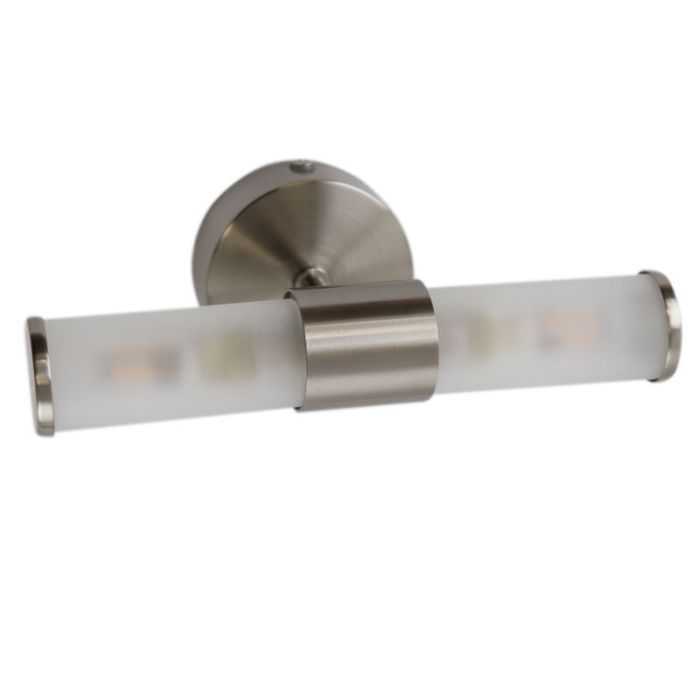 Modern bathroom wall light nickel, Callum, IP44