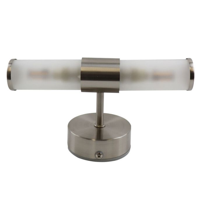 Modern bathroom wall light nickel, Callum, IP44