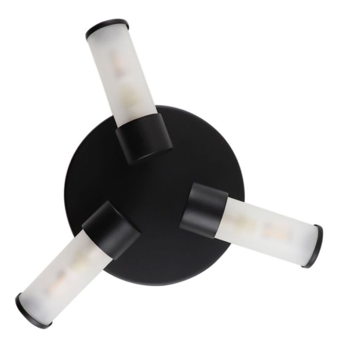 Modern bathroom ceiling light black, Callum, IP44