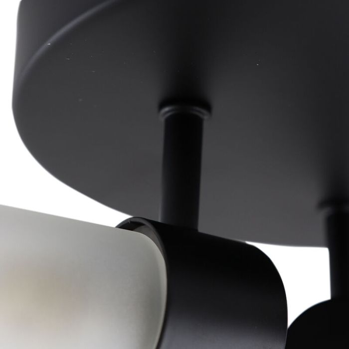 Modern bathroom ceiling light black, Callum, IP44
