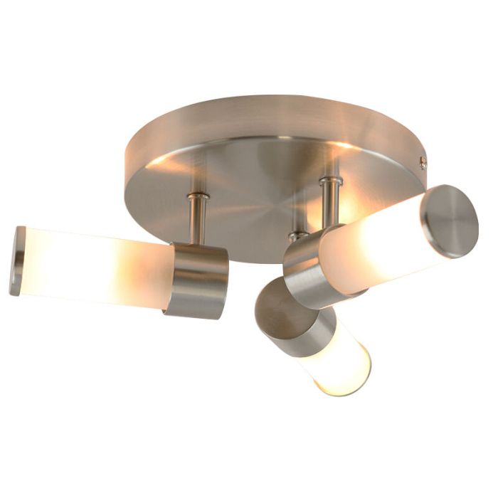 Modern bathroom ceiling light nickel, Callum, IP44
