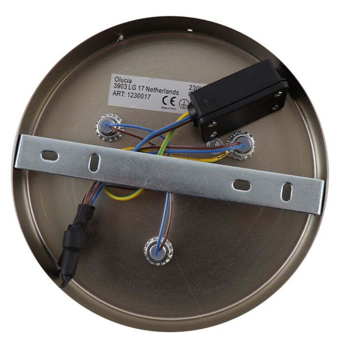 Modern bathroom ceiling light nickel, Callum, IP44