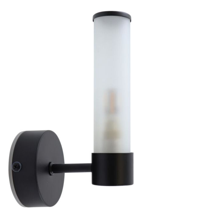 Modern bathroom wall light black, Callum, IP44