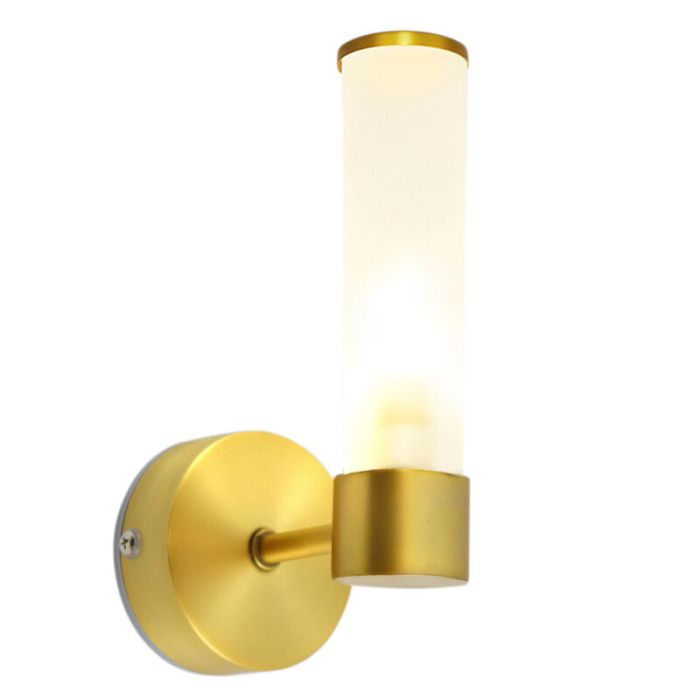 Modern bathroom wall light gold, Callum, IP44