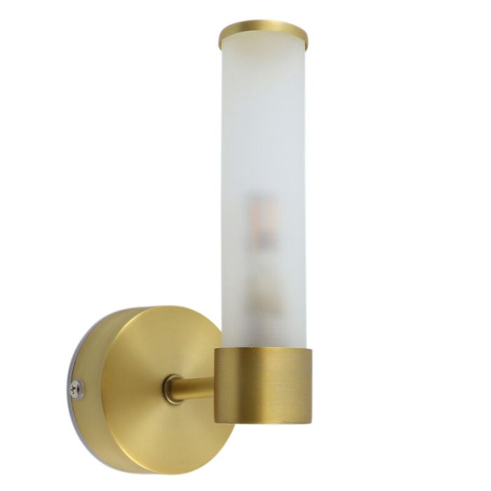 Modern bathroom wall light gold, Callum, IP44