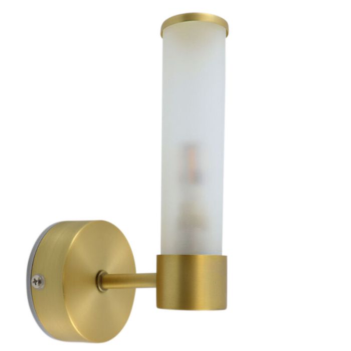 Modern bathroom wall light gold, Callum, IP44