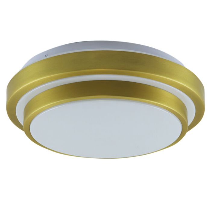 Modern bathroom ceiling light gold, Jaro, 12W, 3000K LED, IP44
