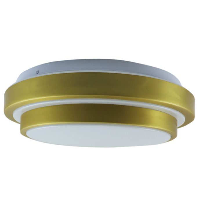 Modern bathroom ceiling light gold, Jaro, 12W, 3000K LED, IP44