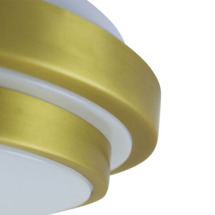 Modern bathroom ceiling light gold, Jaro, 12W, 3000K LED, IP44